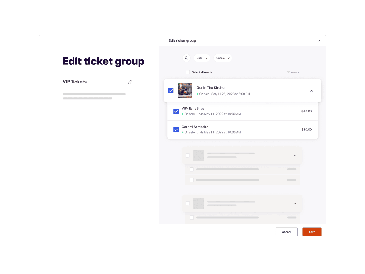 Custom tickets
