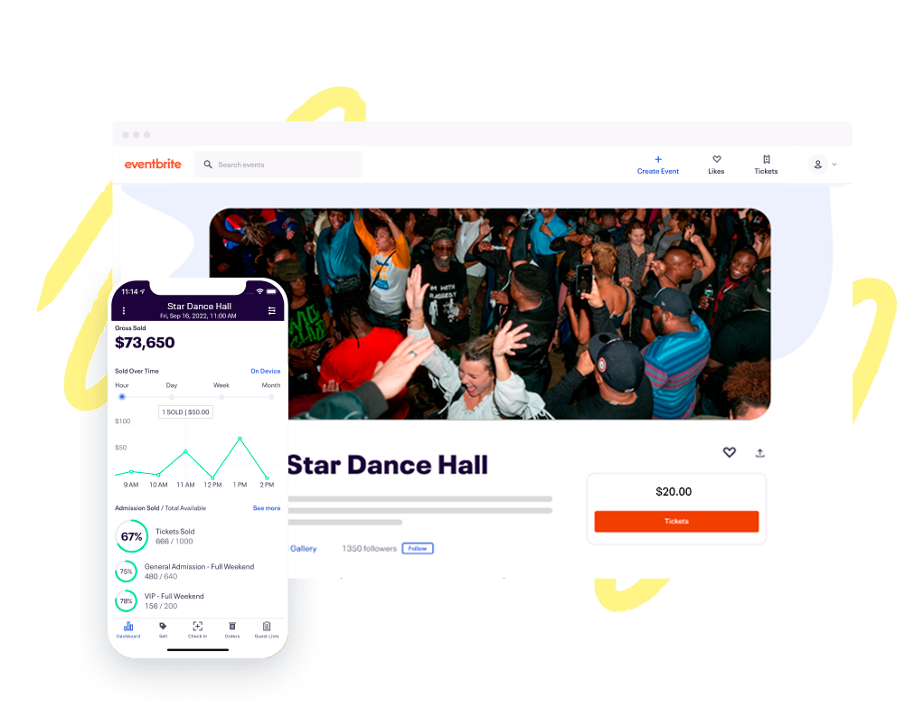 Picture showing event listing page of Eventbrite
