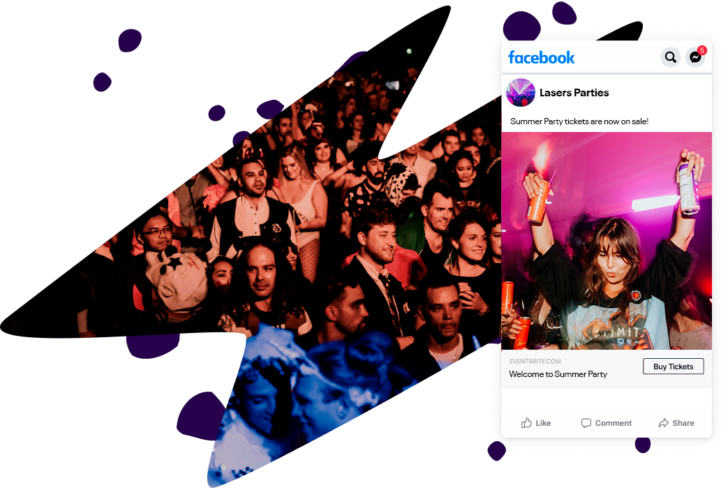 picture showing Facebook integration with Eventbrite
